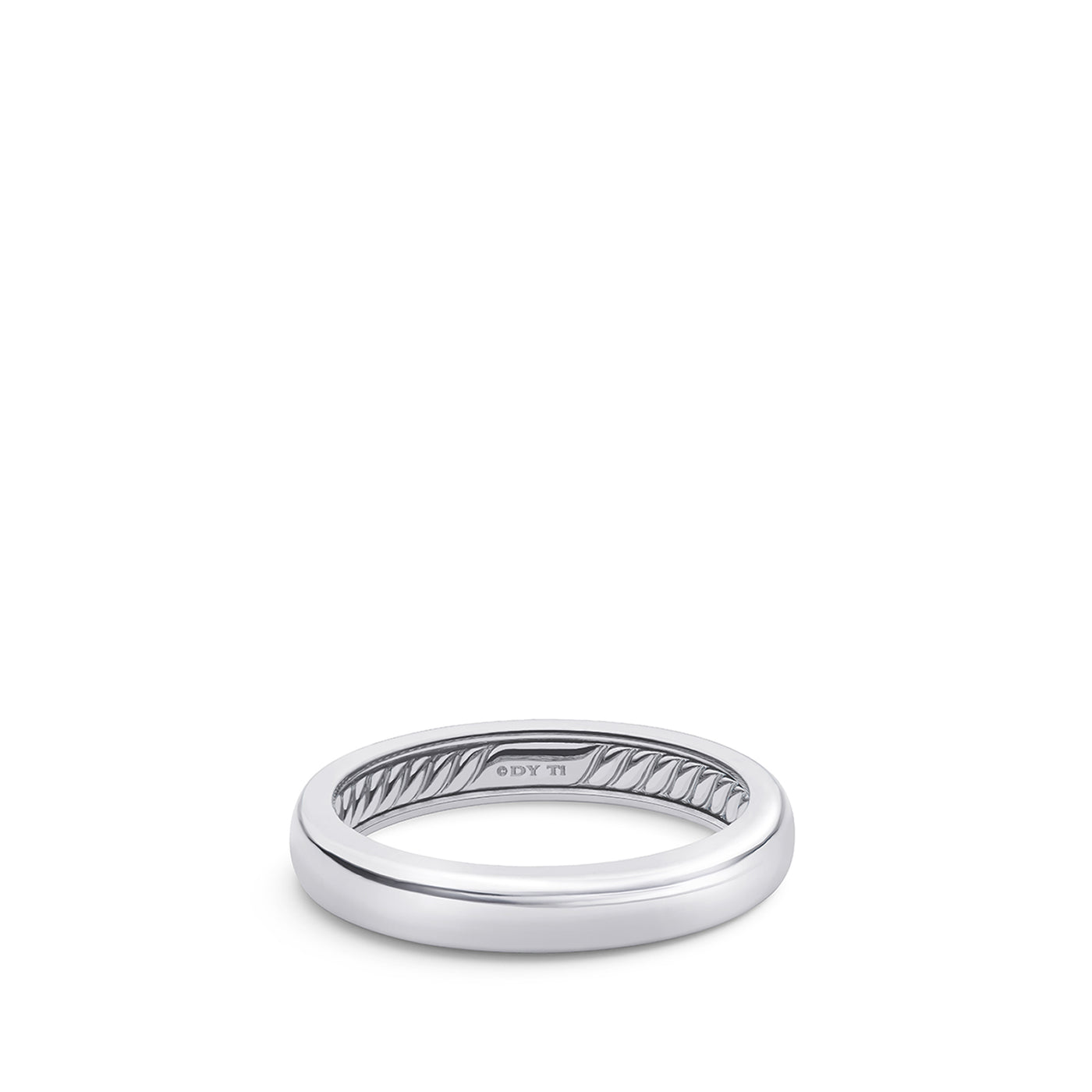 DY Classic Band Ring in Grey Titanium\, 4mm