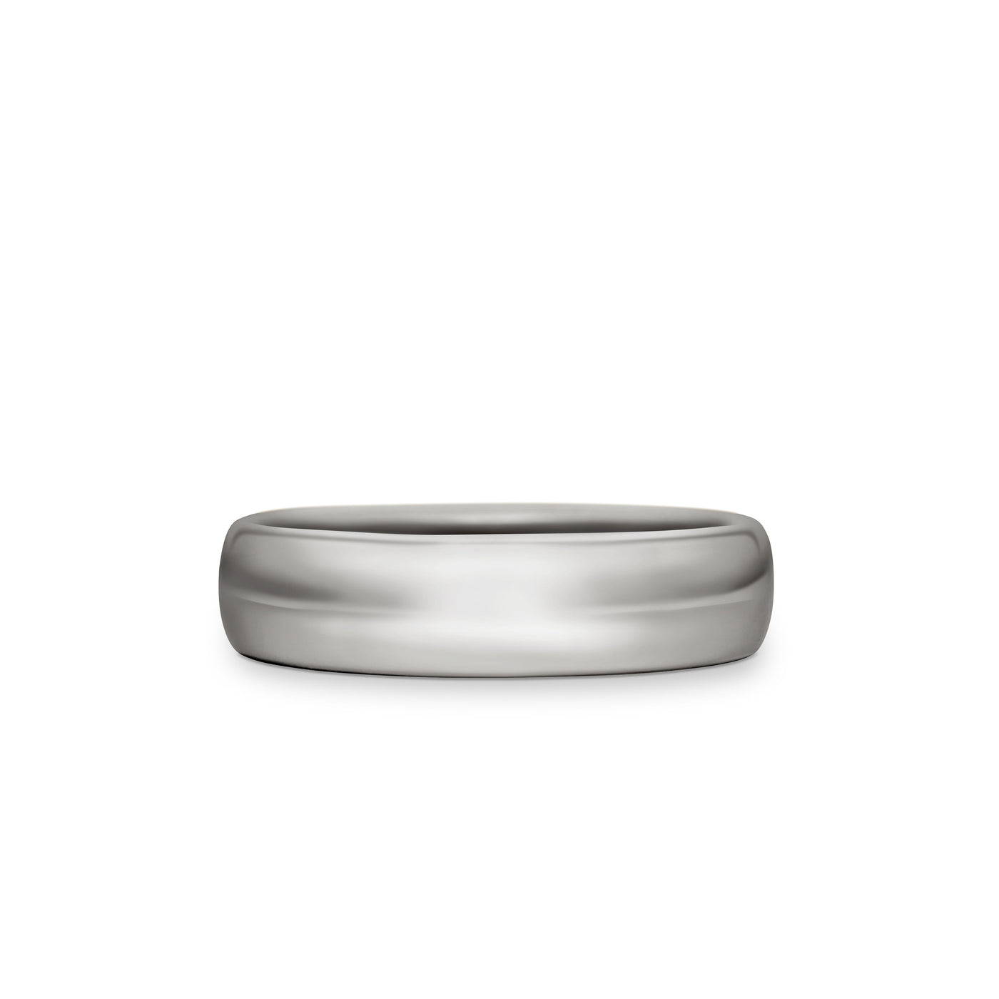 DY Classic Band Ring in 18K White Gold\, 6mm