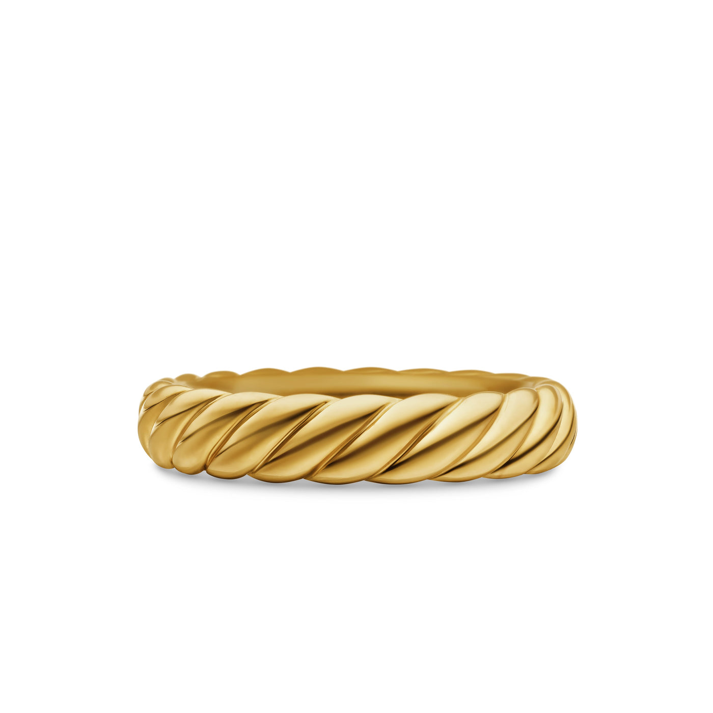 Sculpted Cable Band Ring in 18K Yellow Gold\, 4.6mm