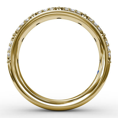 14kt Yellow Gold Crescent Wedding Band