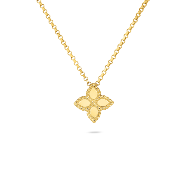 18K YELLOW GOLD PRINCESS FLOWER SMALL NECKLACE