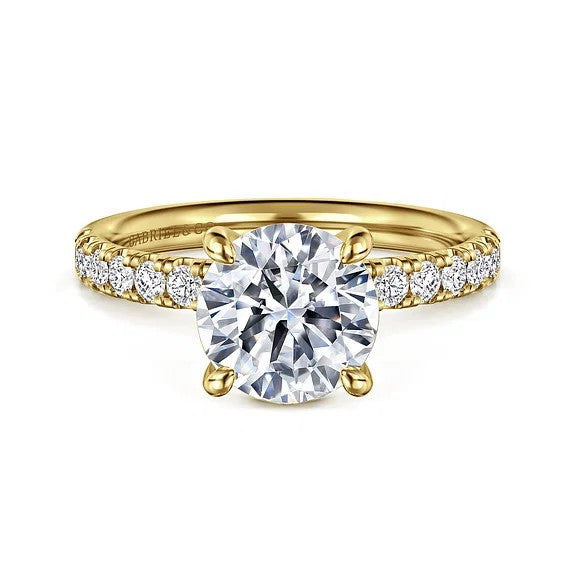 Winslow - 14K Yellow Gold Round Diamond Engagement Ring (Setting Only)