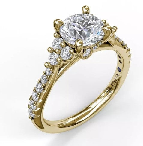 Modern Three Stone Engagement Ring