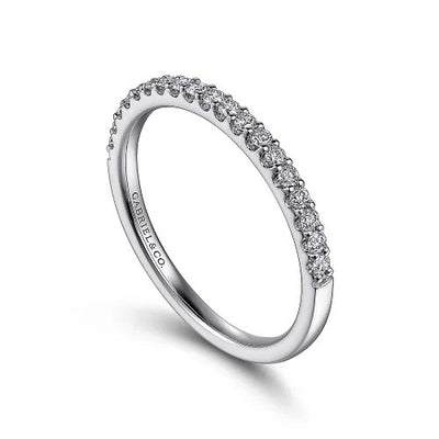 Montreal - 14K White Gold Shared Prong Diamond Wedding Band - 0.23 ct