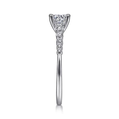 Reed - 14K White Gold Round Diamond Engagement Ring (Setting Only)