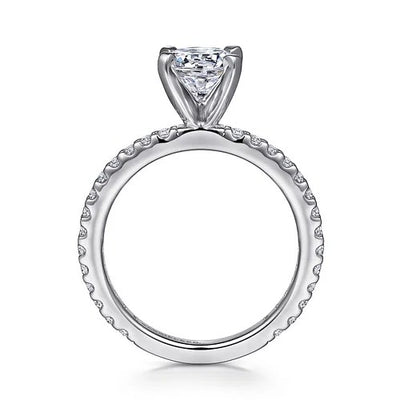 Logan - 14K White Gold Round Diamond Engagement Ring