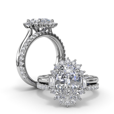 Modern Edge Diamond Engagement Ring