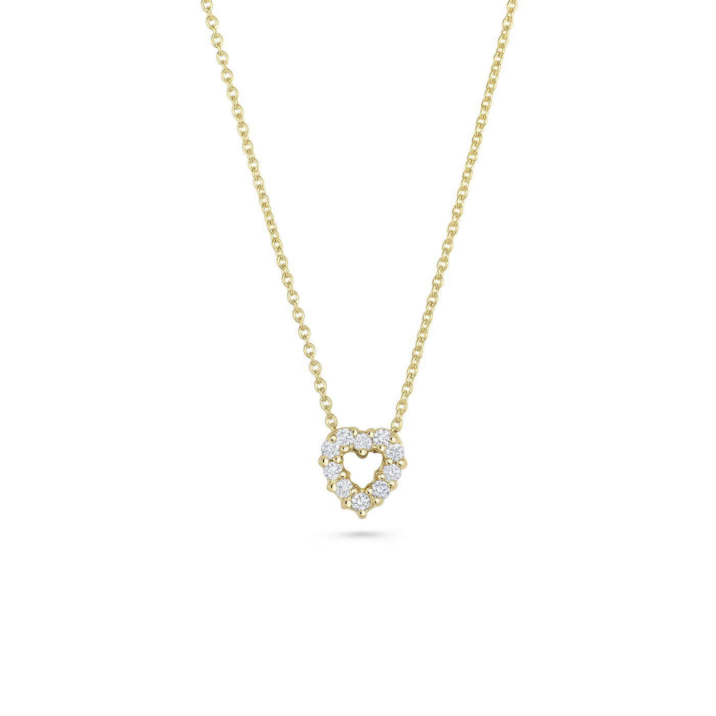 18K YELLOW GOLD TINY TREASURES DIAMOND HEART NECKLACE