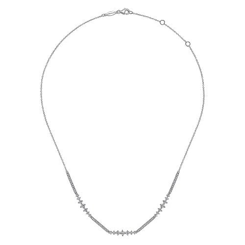 14K White Gold Diamond Necklace