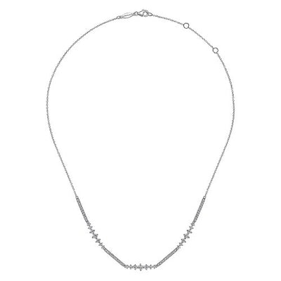 14K White Gold Diamond Necklace