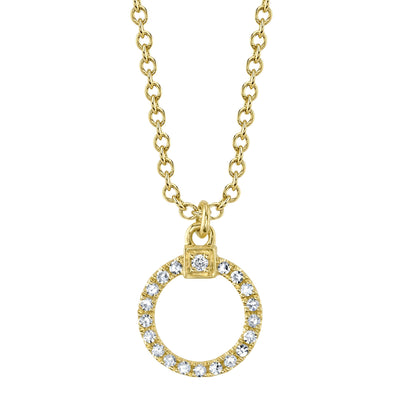 0.06CT DIAMOND CIRCLE NECKLACE