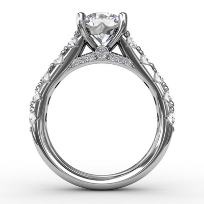 Classic Round Chunky Diamond Solitaire Engagement Ring