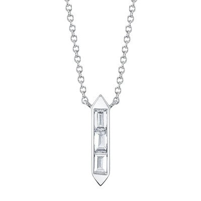 0.18CT DIAMOND BAGUETTE NECKLACE