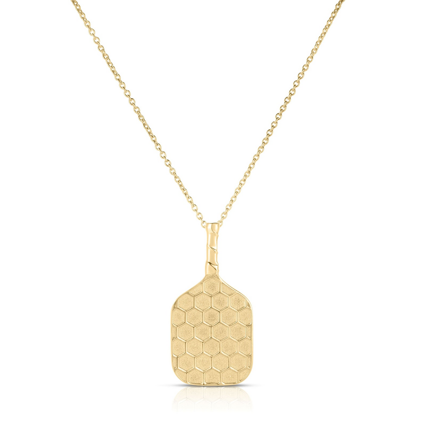 18K Yellow Gold Tiny Treasures Pickleball Paddle Necklace