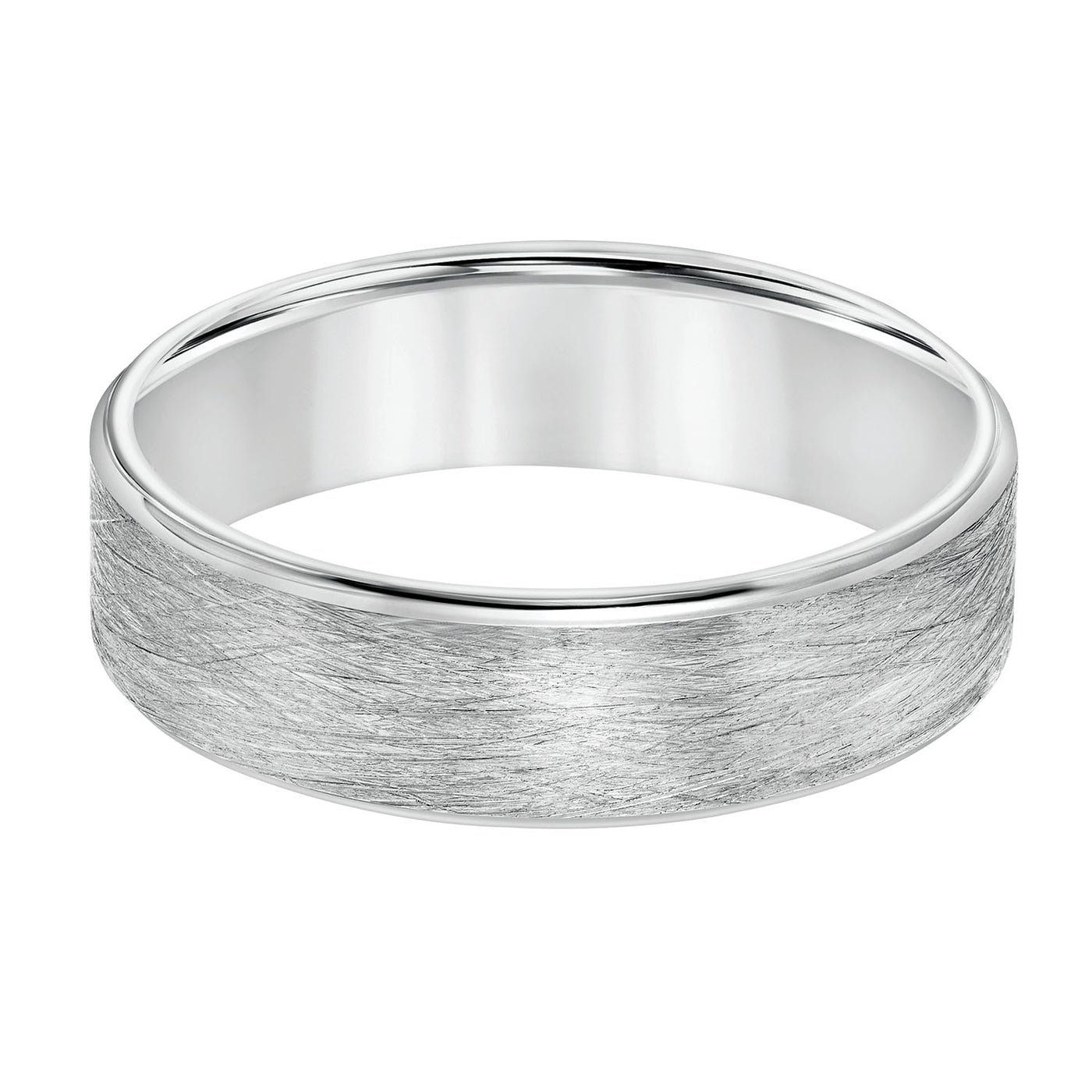 White Gold 6mm Men's Wedding Band