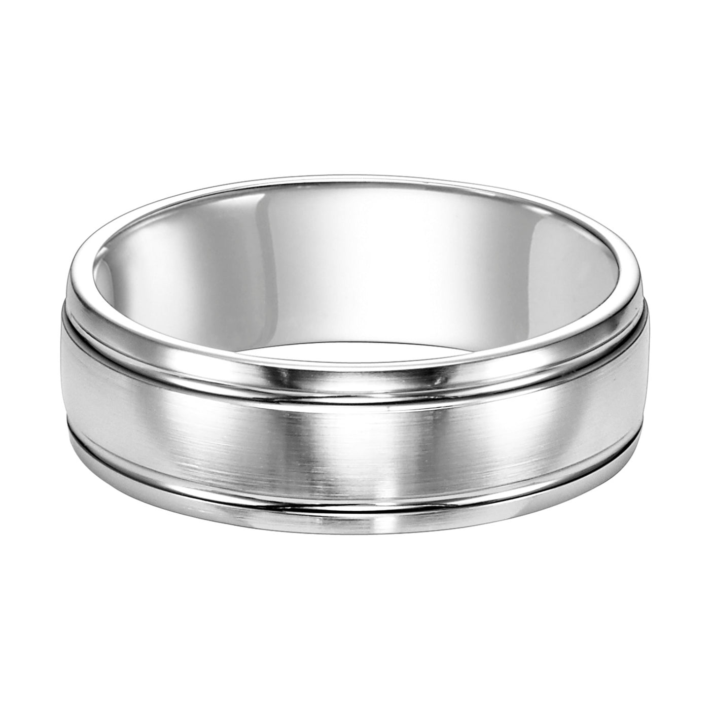 White Gold 7mm Men's Wedding Band