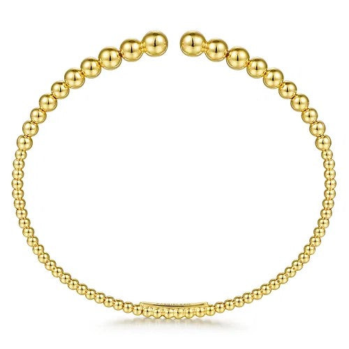 14K Yellow Gold Bujukan Open Bangle