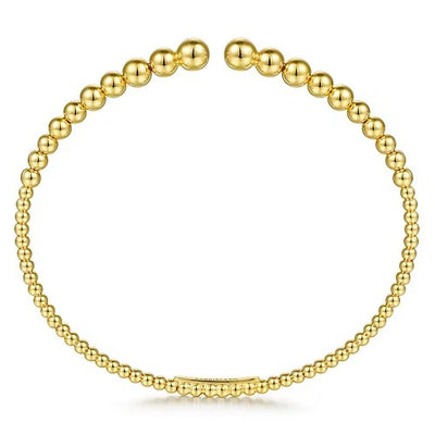 14K Yellow Gold Bujukan Open Bangle