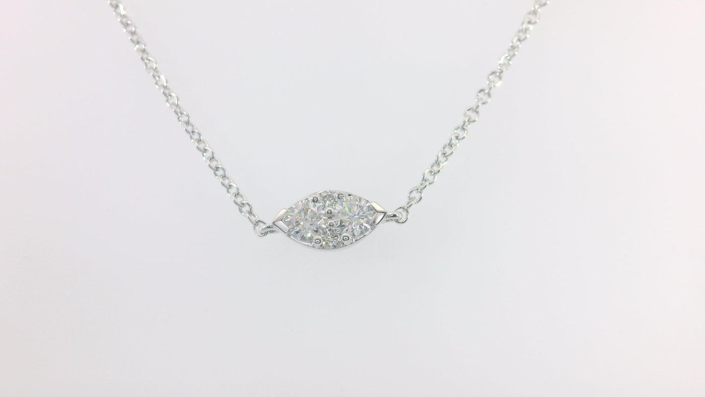 14KWG 1.05CTW FOF RD DBY NECKLACE