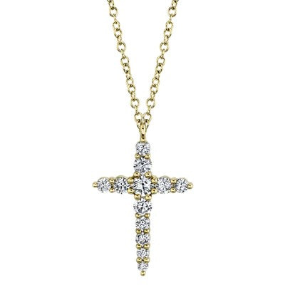 0.46CT DIAMOND CROSS NECKLACE