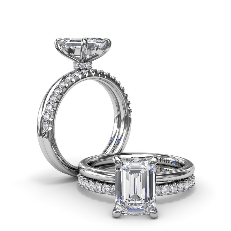 Hidden Halo Diamond Engagement Ring