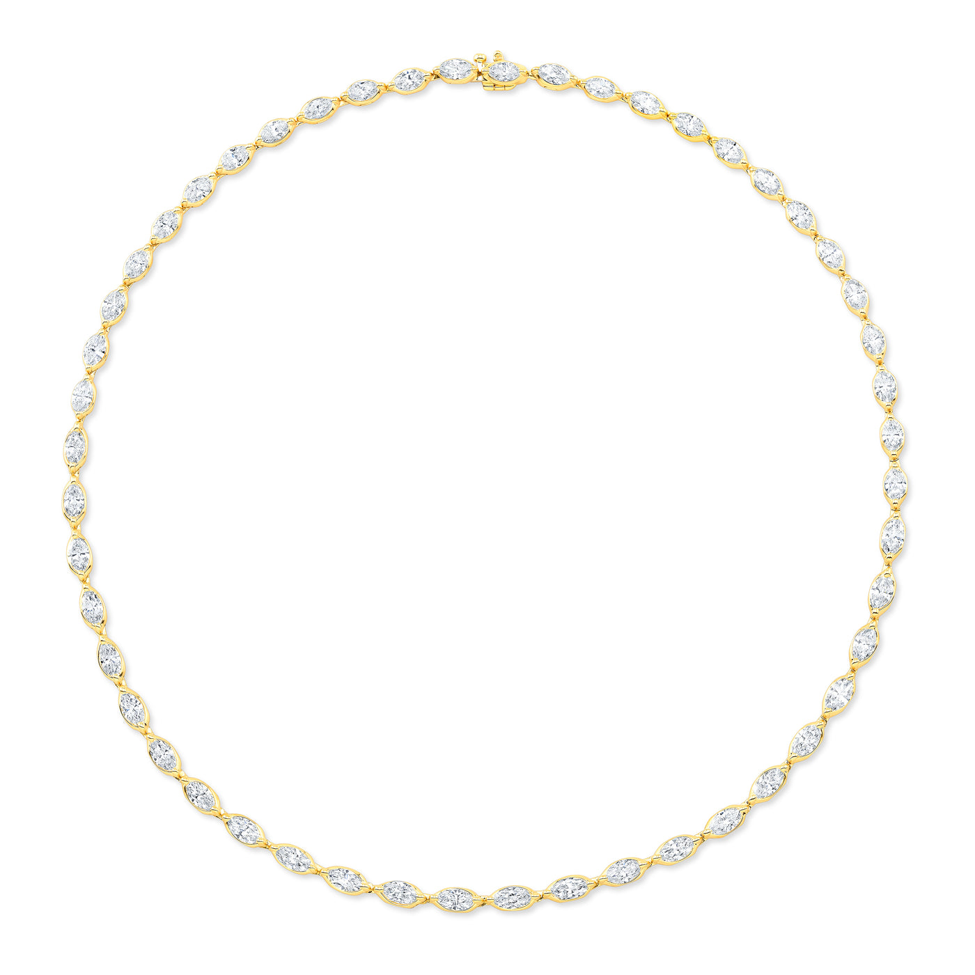 Marquise Diamond Inline Necklace in 18kt Yellow Gold