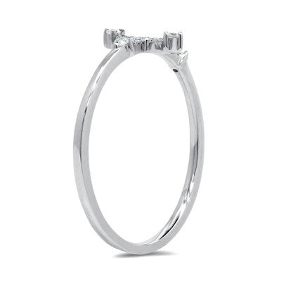 0.09CT DIAMOND CROSS RING