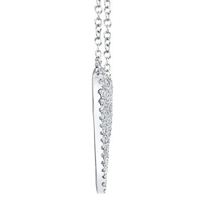 0.21CT DIAMOND PAVE HEART NECKLACE