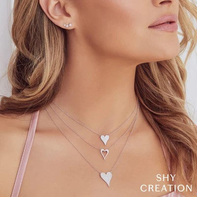 0.43CT DIAMOND HEART NECKLACE