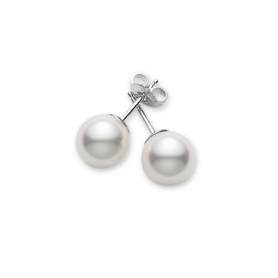 18kt white gold Pearl Stud Earrings