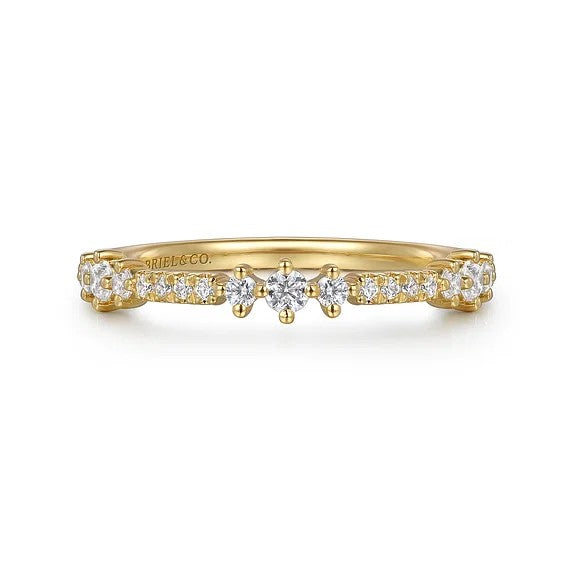 14K Yellow Gold Diamond Ladies Ring