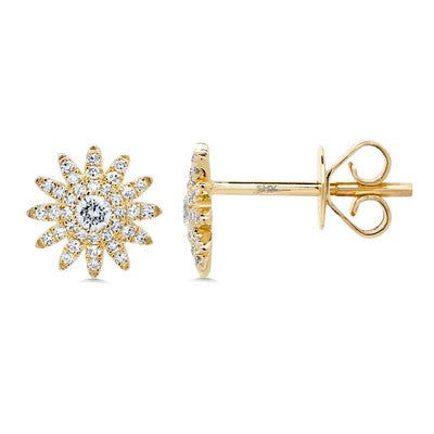 0.24CT DIAMOND STARBURST STUD EARRING