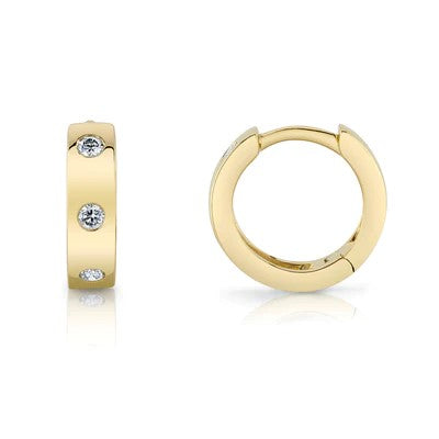 0.11CT DIAMOND MINI HUGGIE EARRING