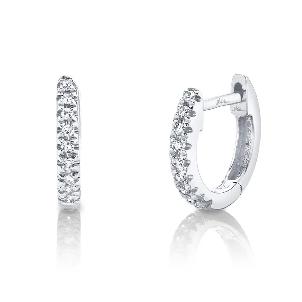 0.07CT DIAMOND HUGGIE EARRING