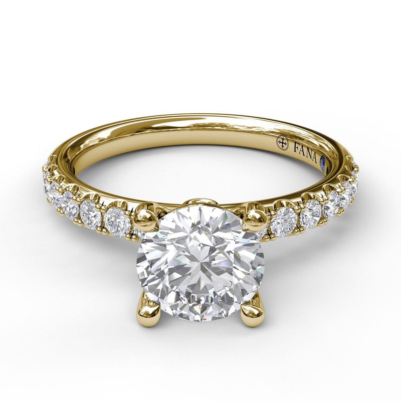 Classic Pave Round Cut Engagement Ring