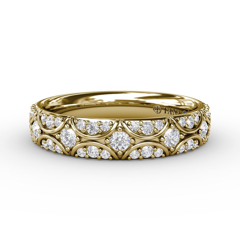 14kt Yellow Gold Crescent Wedding Band