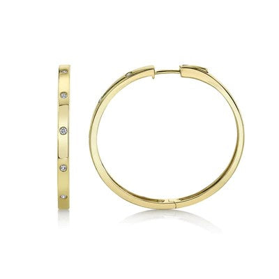 0.19CT DIAMOND HOOP EARRING