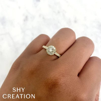 0.30CT-CTR(ROUND) 0.32CT-SIDE DIAMOND ENGAGEMENT RING