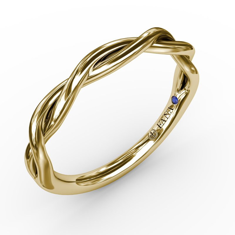 14kt Yellow Gold Twisted Wesdding Band