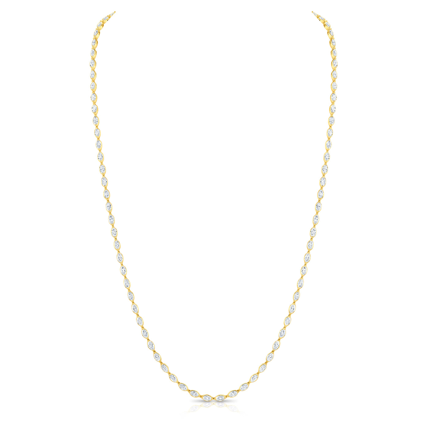 Marquise Diamond Opera Necklace in 18kt Yellow Gold