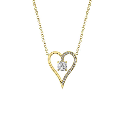 0.13CT DIAMOND HEART NECKLACE