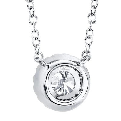 0.20CT-CTR(ROUND) 0.05CT-SIDE DIAMOND NECKLACE