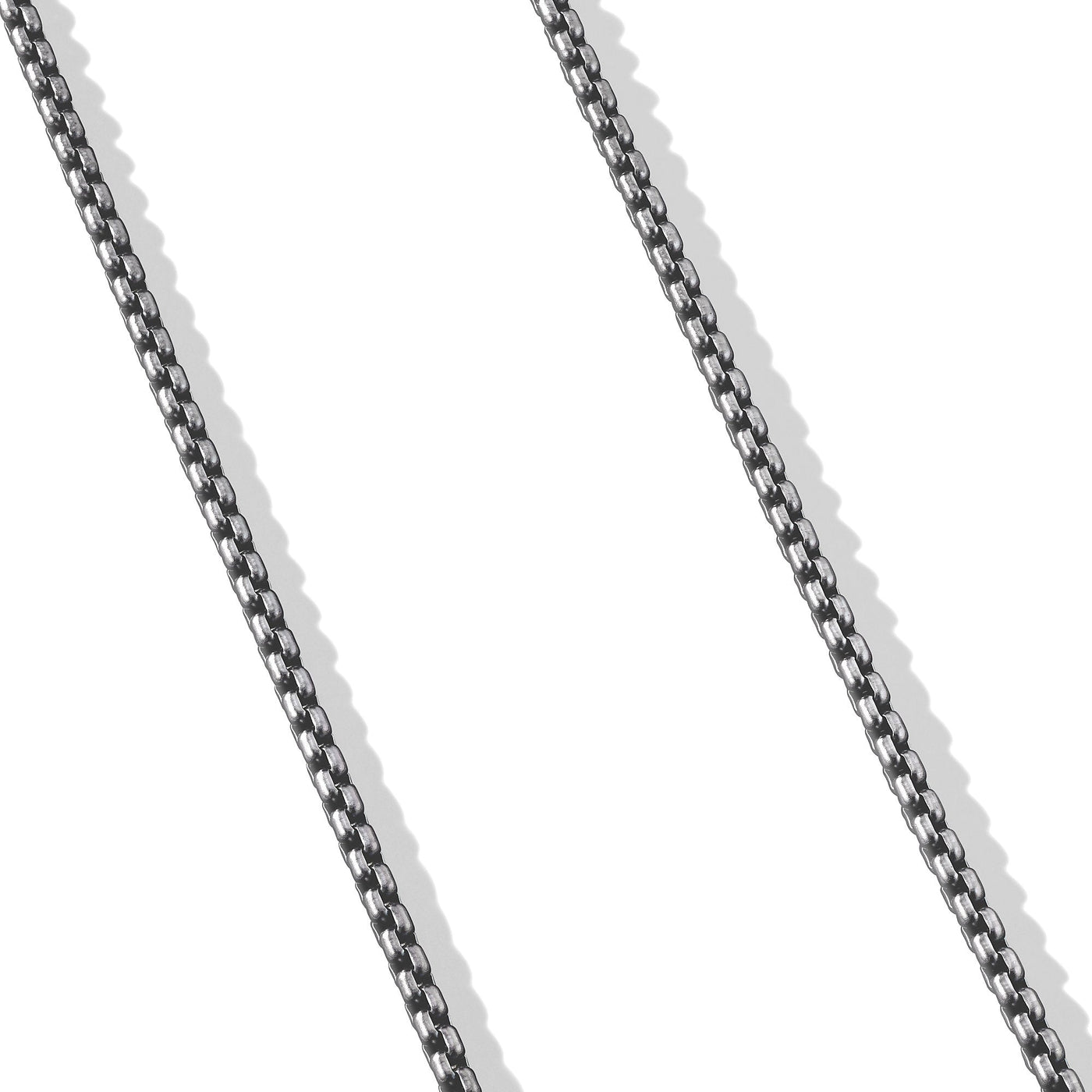 Box Chain Necklace in Darkened Stainless Steel\, 4mm